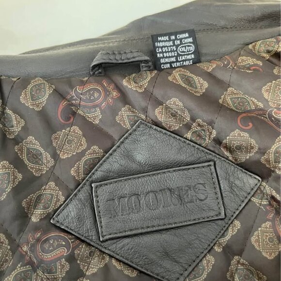 Moores Vintage Black Leather Jacket - Picture 2 of 3